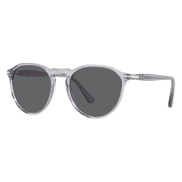 New PERSOL Grey Round PO3286S 309/B1 Sunglasses Women - Picture 1 of 4